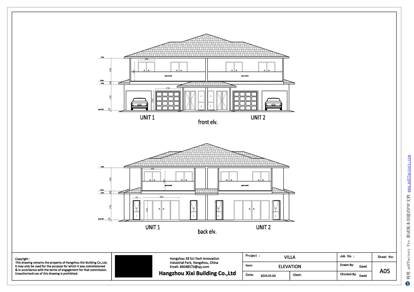 Wadalba Duplex drawings V1905105 Wadalba Duplex drawings V1905105
