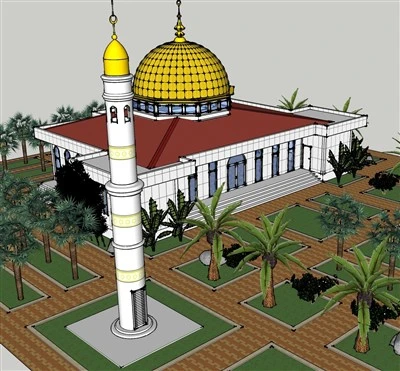 Steel Frame Maldives Mosque Project Structual Analysis And Materils List