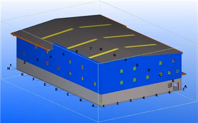 Steel Structure Analysis For Le-Tigre Warehouse Project in New Caledonia(partial)