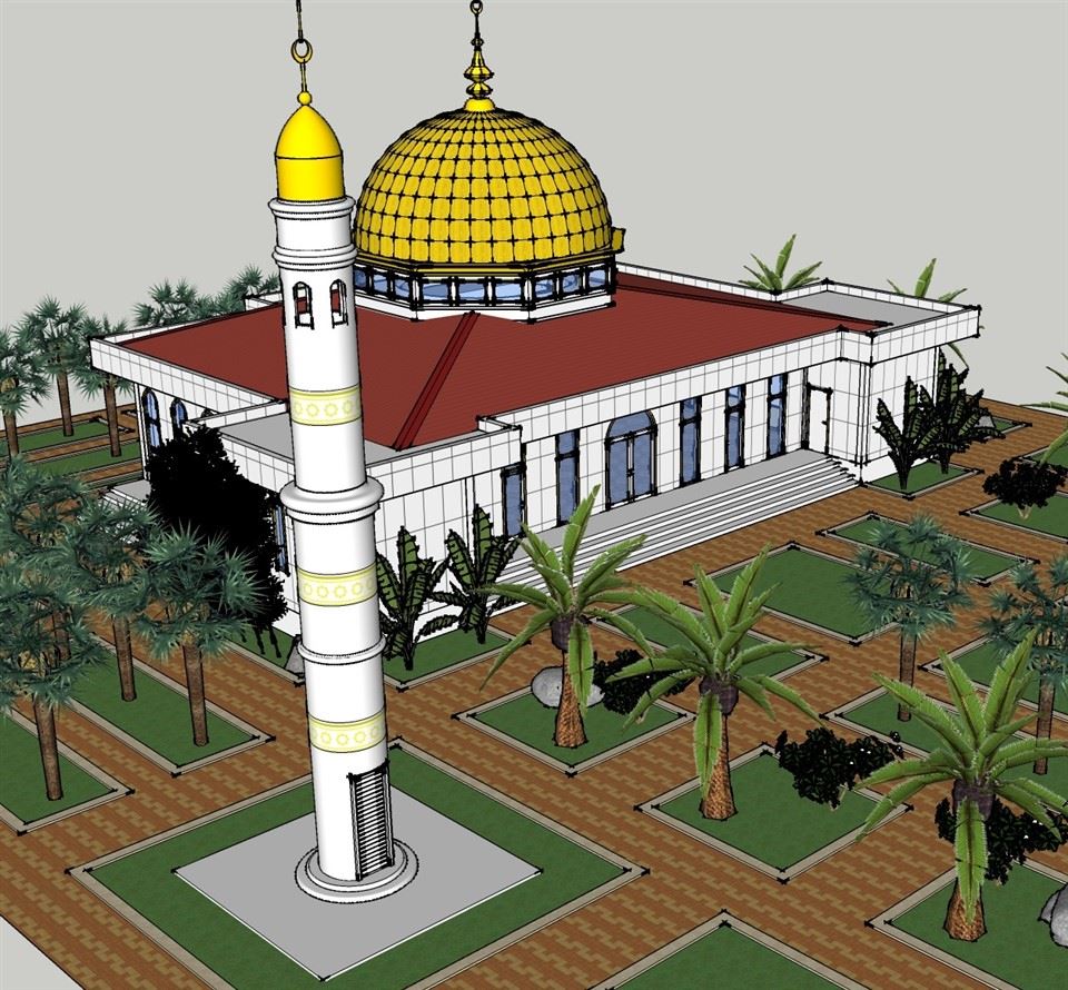 Steel Frame Maldives Mosque Project Structual Analysis And Materils List